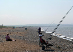 Fishing on Allonby Beach Fishing on Allonby Beach